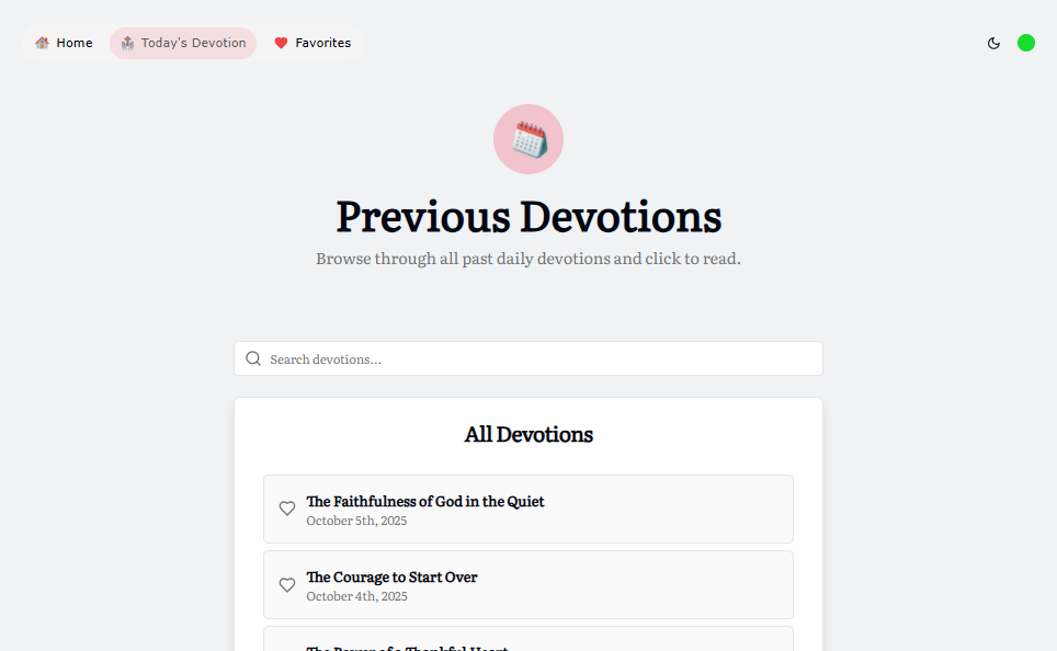 Daily Manna - Desktop View 3