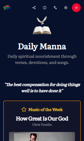 Daily Manna - Mobile View
