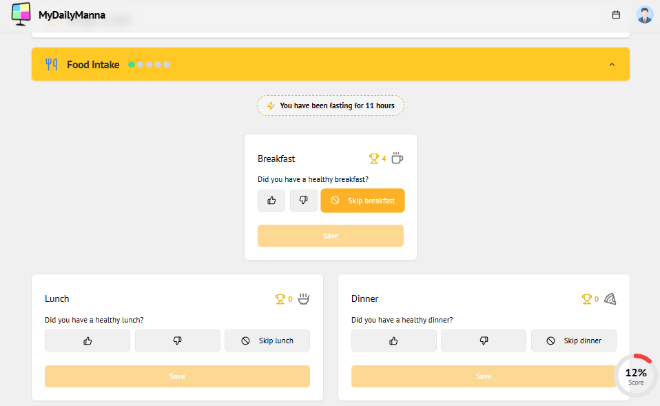 My Daily Vitals - Desktop View 3